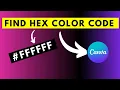 How to Find the HEX Color Code of an Image Using Canva - Canva Tutorial