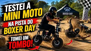 Testei a pista do Boxer Day com a mini moto- tomei um tombo