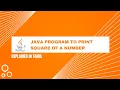 Java Program to print Square of a Number Tamil