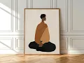 Minimal Figurative Wall Art Calm Abstract Human Forms Modern Neutral Art Prints