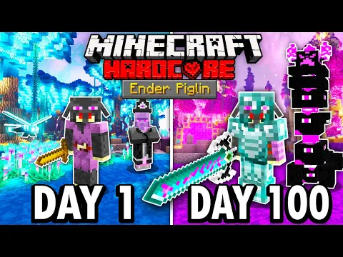 I Survived 100 Days as an ENDER PIGLIN in Hardcore Minecraft Heres What Happened