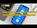 How to Move from Physical SIM to Verizon eSIM Without Losing Data