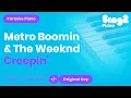 Download Lagu Metro Boomin, The Weeknd \u0026 21 Savage - Creepin' (Karaoke Piano)