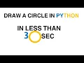 Python Turtle - Circle Tutorial