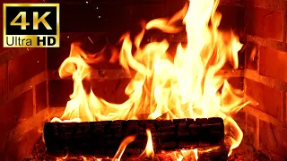 Cozy Fireplace 4K UHD Fireplace With Crackling Fire Sounds Fireplace Ambience 