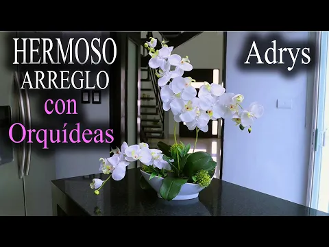 Download MP3 BELLO Arreglo floral Artificial con Orquídeas Blancas / MANUALIDAD / DIY