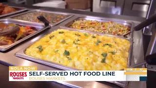 Grab hot lunch at Rouses Markets self-serve food line