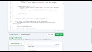 Hackerrank Solution - Time Conversion warmup java