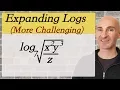 Expanding Logarithmic Expressions More Challenging Examples