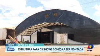 Expofemi 2026: parque recebe estrutura para grandes shows
