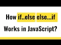 JavaScript Conditional Statement JavaScript If Statement JavaScript Else Statement