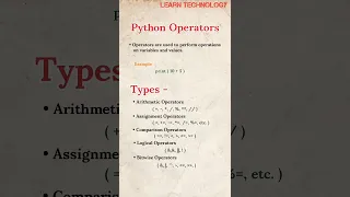 Python Operators Learn Python