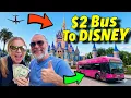 CHEAPEST Way to DISNEY 2 Airport Bus Step-by-Step Walk-Through