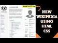 How To Create A Wikipedia Website Using Html And CSS