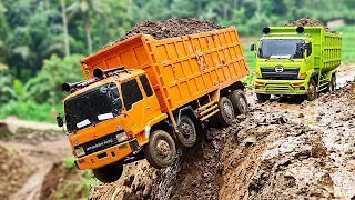 BIKIN OLENG Truk Fuso 220Ps Trinton Truk ENGKEL Hino 500 Sopir Penuh KETEGANGAN Truk OFROAD Rc Truck