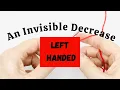 Basics How to Make an Invisible Decrease - Left Handed
