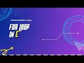 For loop in C programming Tutorial
