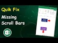Scroll Bars are NOT Showing in Excel Enable Scrolls bars in Excel Missing Scroll bars