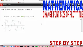 How To Change Font Size Of A Plot Title In Mathematica