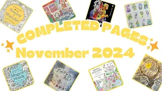November COMPLETED COLORING PAGES and December Coloring Plans 2024