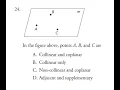 GED Practice - Determine if the points on a plane are collinear or coplanar