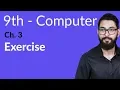 9th Class Computer - Ch 3