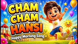 Cham Cham Hansi Song 🌟 | सुबह की मजेदार कविता | Good Morning Song for Children