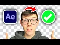 How To Export Transparent In After Effects - Full Guide