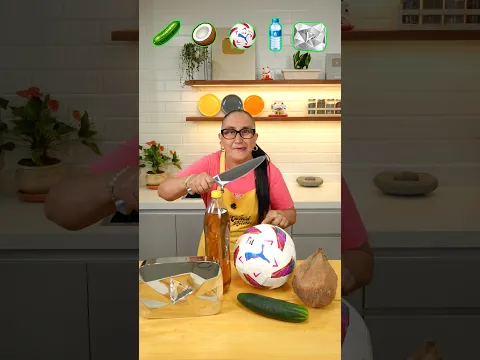 Corte objetos a la mitad ⚽️🥥🥒