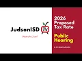 2026 Public Hearing 2026 Proposed Tax Rate