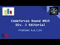 Codeforces Round Div 2 Editorial - Problems A B C D1