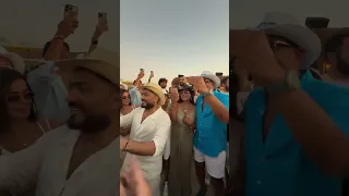 اجواء الشامي وتامر حسني مع اغنيه ملكة جمال الكون من الساحل المصري مصر تامر حسني الشامي 