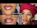 Quick glossy nude lip tutorial
