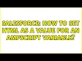 Salesforce How to set HTML as a value for an AMPSCript variable