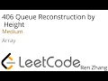 Leetcode 406 Queue Reconstruction by Height