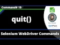 quit Command - Selenium WebDriver