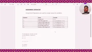 Lecture 06 Assignment Operators Python