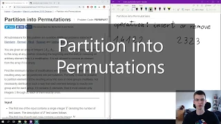 Codechef problem - Partition into Permutations
