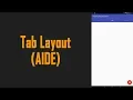 How to add Tabs in AIDE Programmatically