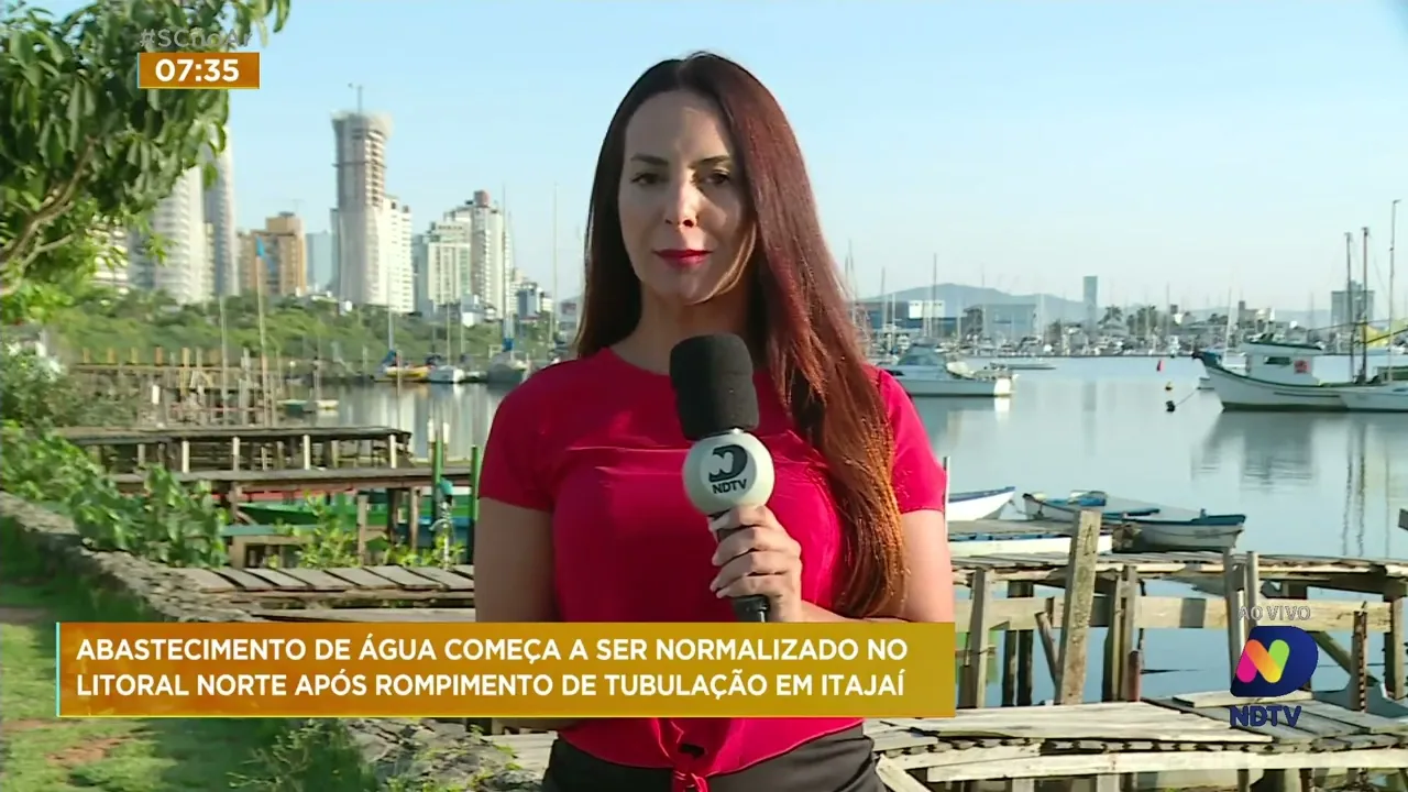 Abastecimento de água em Itajaí e Navegantes volta à normalidade após rompimento de adutora