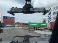 LIFT OFF 40 FOOTER EMPTY CMA BY KALMAR REACH STACKER DRF450 - J BETLRAM YARD TALISAY CEBU