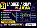 Java Full Course in Tamil 31 - Jagged Arrays in Java Irregular Arrays Explained with Examples