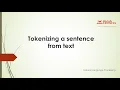 Tokenization of a sentence from text