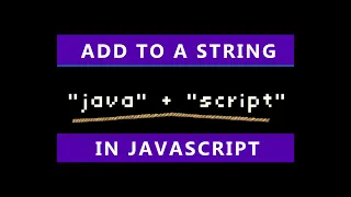 JavaScript How To Add Append To A String