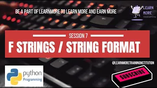 Session 7 F String and String Format in Python Tamil Learn Python in Tamil from Beginning