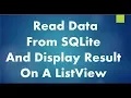 Display custom ListView from SQLite Database in Android Studio Tutorial