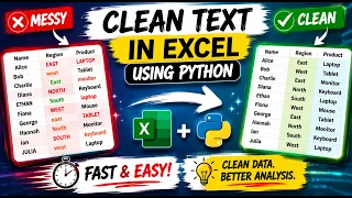 Clean Text Data in Excel Using Python Fast Easy