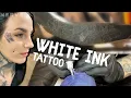 White Ink on Black Tattoo First session