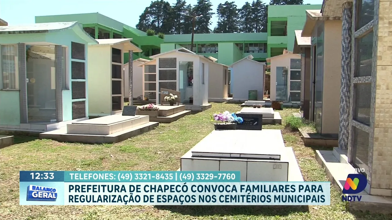 Prefeitura de Chapecó inicia regularização de sepulturas em dois Cemitérios do município