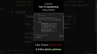 Convert Text To Handwriting using Python